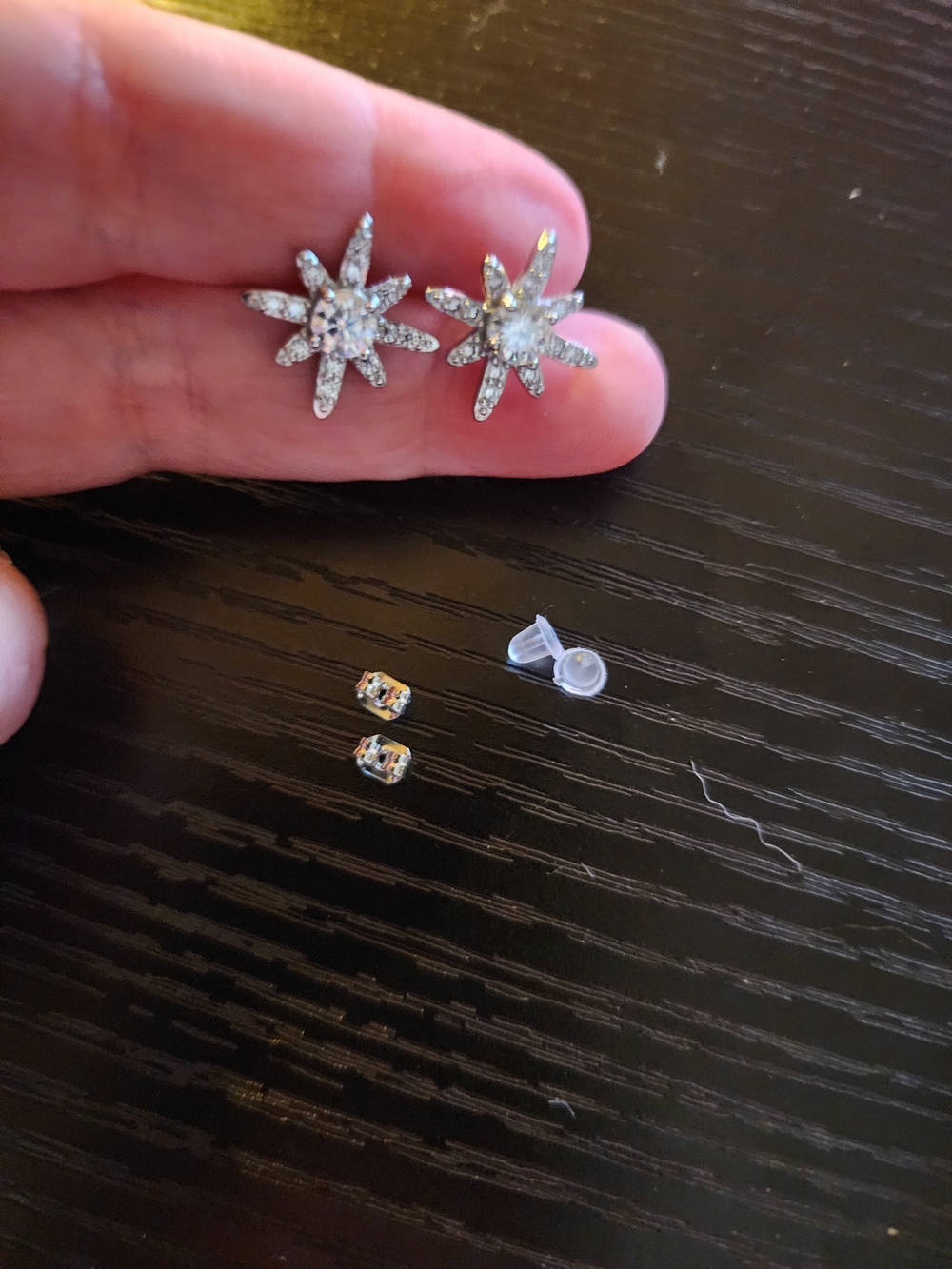 Sparkling Starburst Moissanite Stud Earrings
